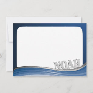 Onda de acero con la nota plana Nombre Noah