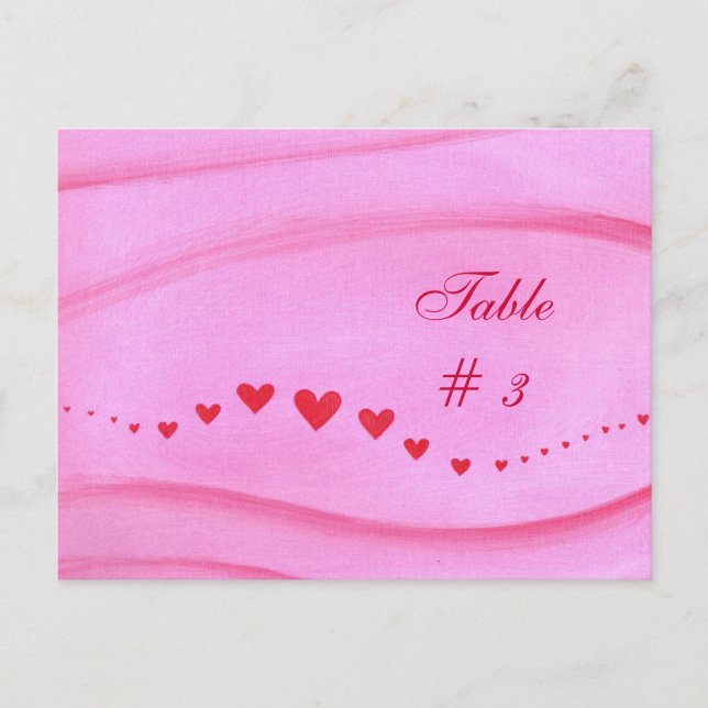 Onda de tarjetas postales con número de tabla de c (Anverso)