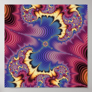 Onda fractal cósmica vibrante arte abstracto