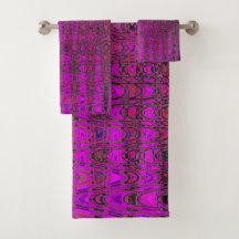 Ondas abstractas de boomerang retro magenta