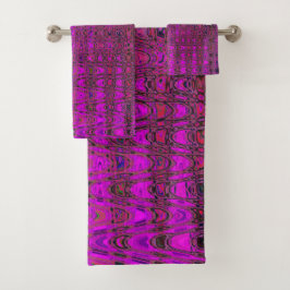 Ondas abstractas de boomerang retro magenta