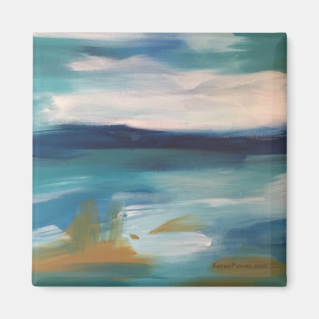 Ondas abstractas - imán (Frente)