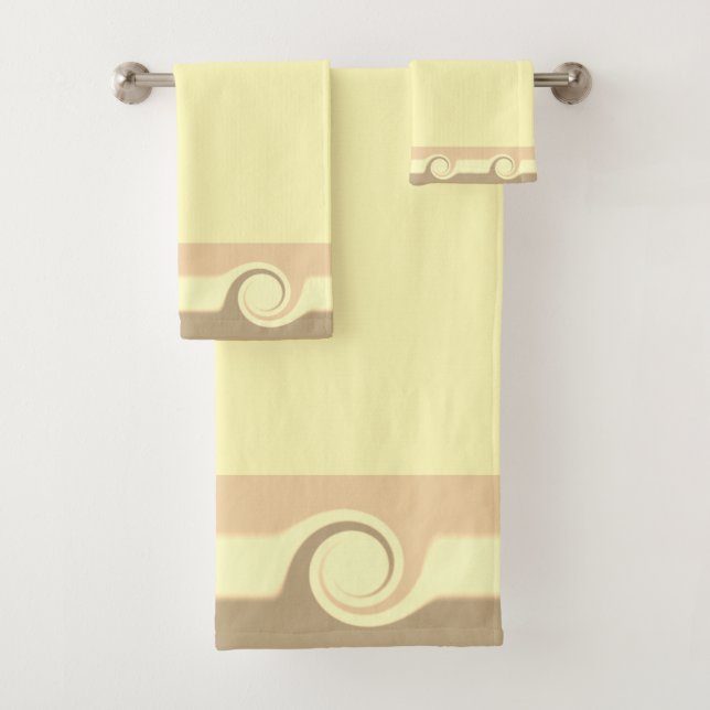 Ondas abstractas sobre beige y amarillo claro (In situ)