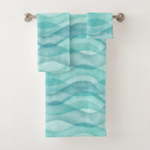 Ondas acuáticas abstractas, turquesa, Aqua