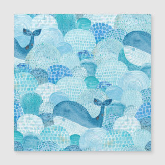 Ondas, ballena, textura azul infantil
