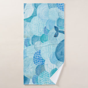 Ondas, ballena, textura azul infantil