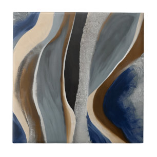 Ondas Beige Gris Tejas Cerámica Tile