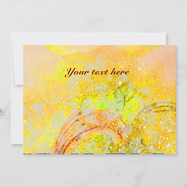 ONDAS , brillantes brillantes de color amarillo am (Anverso)