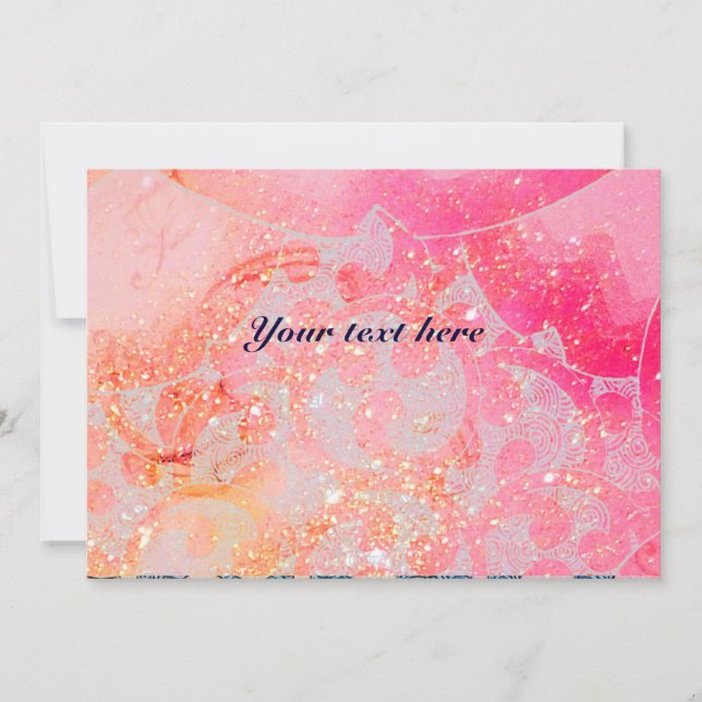 ONDAS , brillantes chispas doradas rosadas de colo (Anverso)