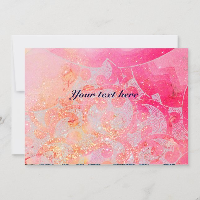 ONDAS , brillantes chispas doradas rosadas de colo (Anverso)