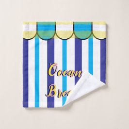 Ondas Cabana Amarillo Azul Rayas de Verano