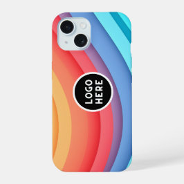 Ondas de arco iris abstractas modernas con tu logo