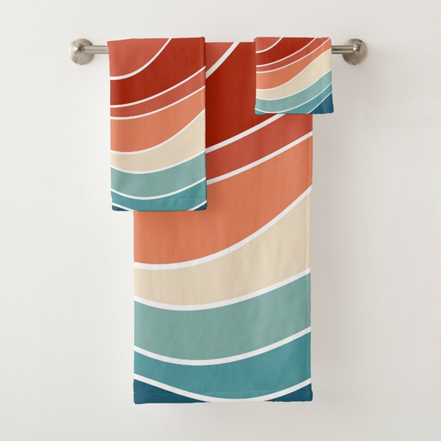Ondas de estilo retro multicolor (In situ)