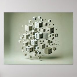 Ondas de gradiente suave - Arte de pared abstracto