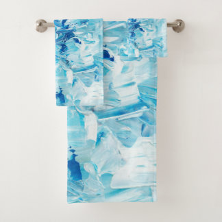 Ondas de pintura azul abstractas