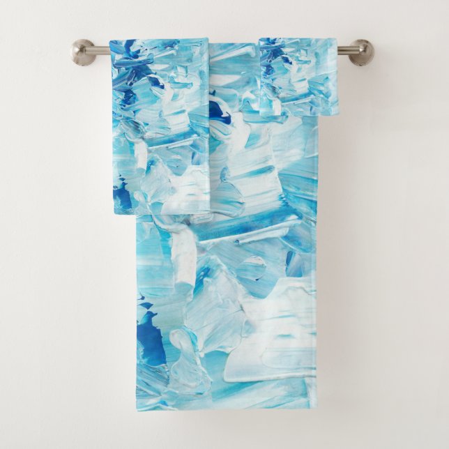 Ondas de pintura azul abstractas (In situ)