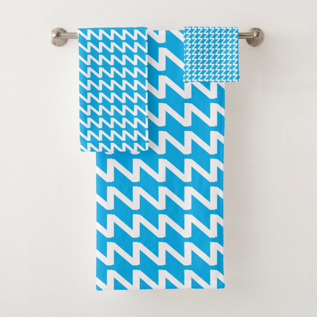 Ondas de Sky Blue y White Modern Sharp (In situ)