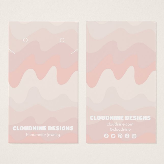 Ondas de tierra Tarjeta de visualización de joyas  (Anverso y reverso)