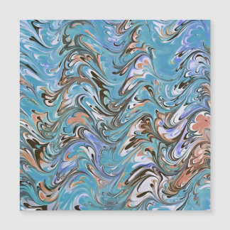 Ondas En El Arte Abstracto De La Pura Acrílica Azu