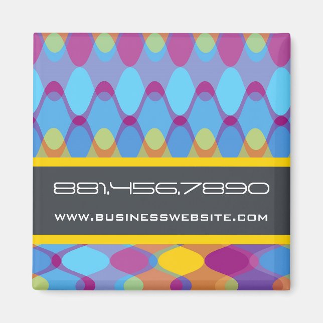 Ondas enrrolladas el | 02 * imán amarillo azul de (Frente)