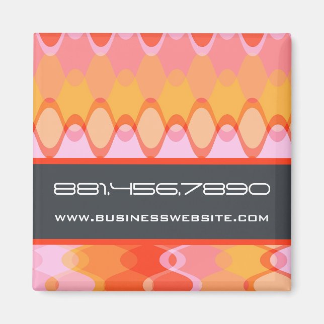 Ondas enrrolladas el | 03 * imán amarillo-naranja (Frente)