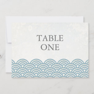 Ondas estilizadas Seigha Japonesas Número de Mesa 