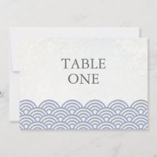 Ondas estilizadas Seigha Japonesas Número de Mesa 