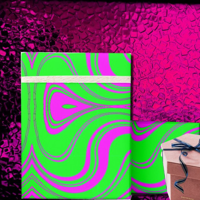ondas fluorescentes papel de envoltura de patrones (Subido por el creador)
