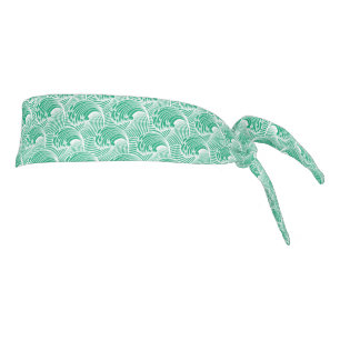 Ondas japonesas del vintage, verde de jade y