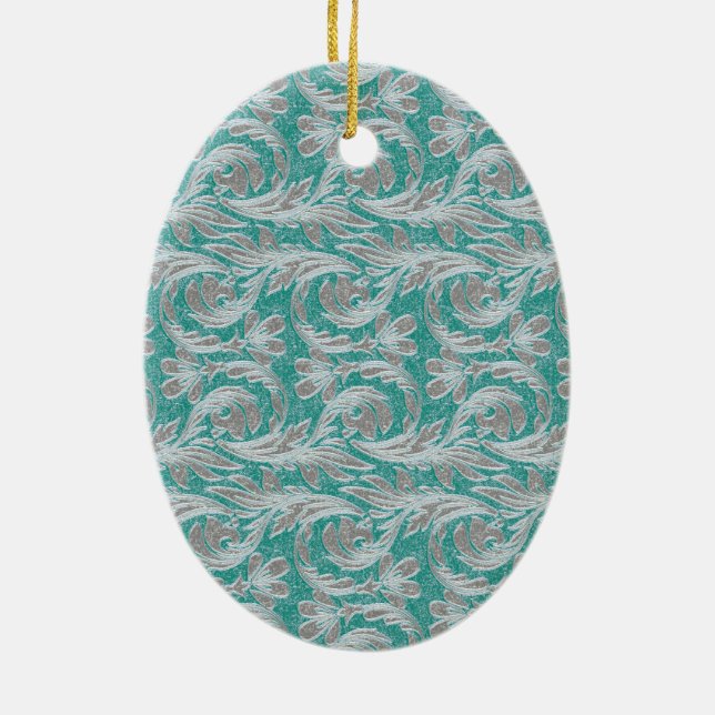 Ondas metálicas, ORNAMENTO DE OVO Blanco-Marítimo (Atrás)