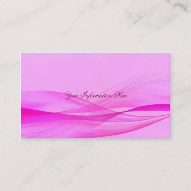 Ondas Moradas En Tarjetas De Negocios Rosas (Anverso)