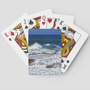 Ondas Que Caen En Las Cartas De Juego De Rocas