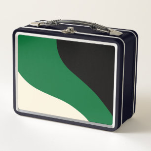 Ondas simples - Verde, Crema y Negro