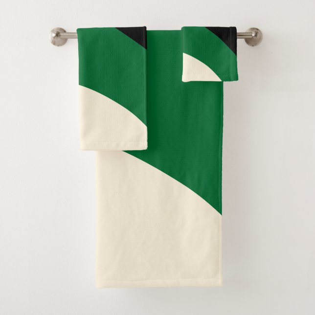 Ondas simples - Verde, Crema y Negro (In situ)