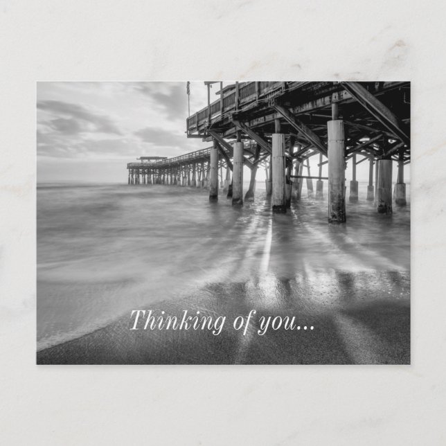 Ondas suaves en la postal de escala de grises de C (Anverso)