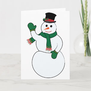 Ondeando tarjetas de felicitación de Snowman