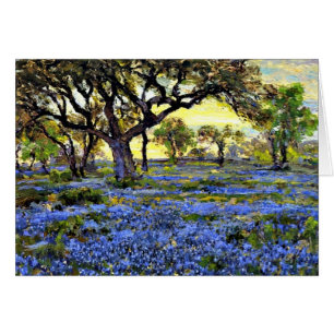 Onderdonk - Árbol de roble antiguo y Bluebonnets