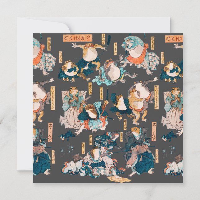 Ondulaciones ukiyo-e de rana japonesa (Anverso)