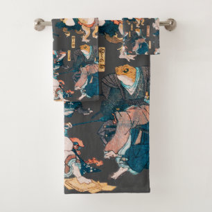Ondulaciones ukiyo-e de rana japonesa