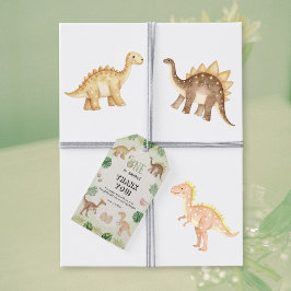 One a Saurus 1er cumpleaños etiqueta de regalo