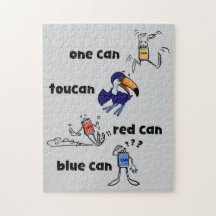 One Can Toucan Red Can Blue Can 252 Piece Puzzle