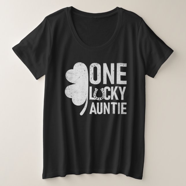 One Lucky Auntie  Matching St Patricks Day (Anverso del diseño)