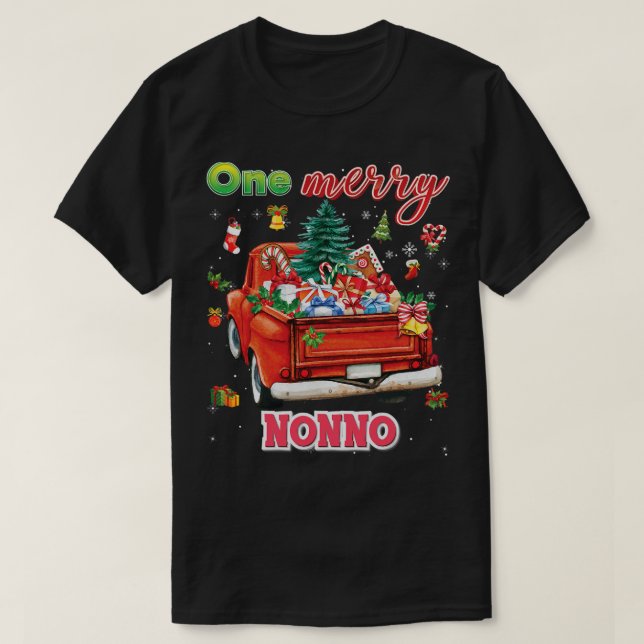 One Merry Nonno Christmas Tree Truck Sweater Ugly (Diseño del anverso)