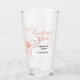 One Perfect match terracotta wedding couple name f