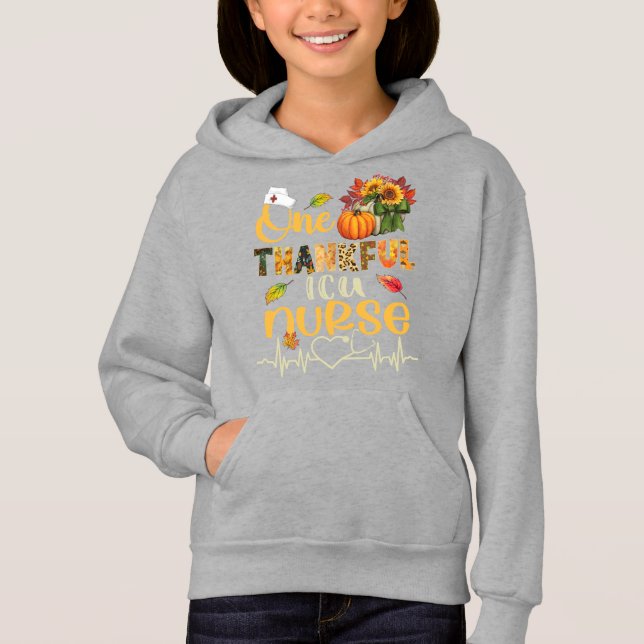 One Thankful ICU Nurse Pumpkin Stethoscope Thanksg (Anverso)