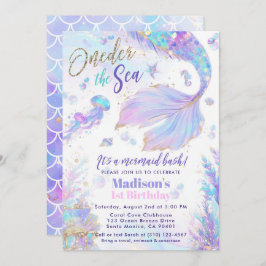 Oneder the Sea Mermaid primera invitación de cumpl
