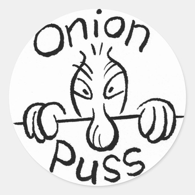 Onion Puss Estuvo Aquí - Pegatinas (Anverso)