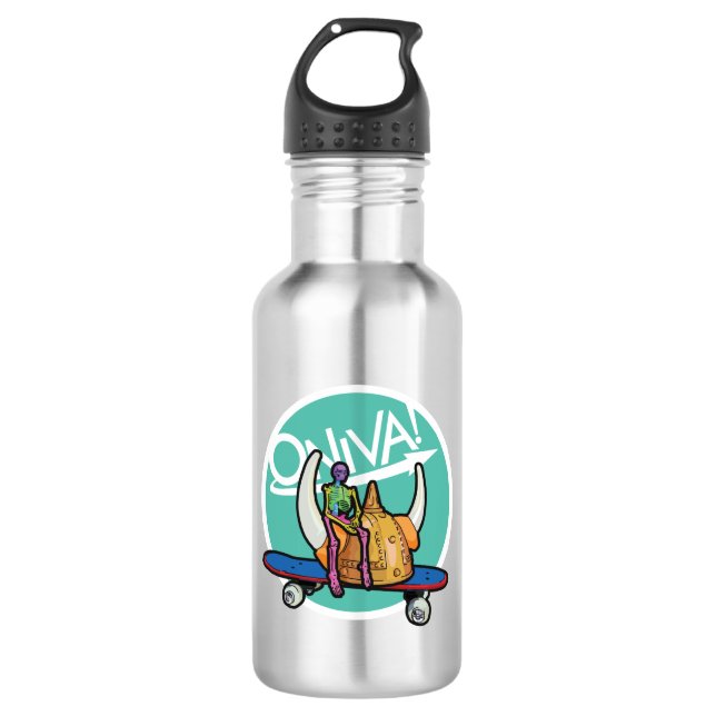 ¡ONIVA! Botella de agua de Squelette Viking (Anverso)
