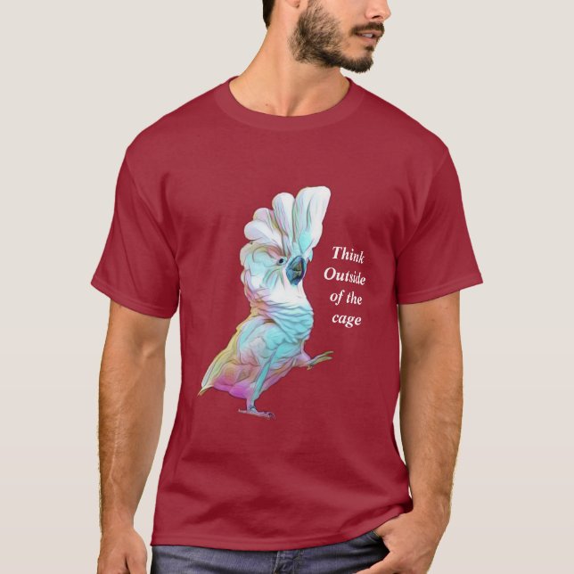 Onni Cockatoo Piensa Fuera De La Camisa Jaula (Anverso)