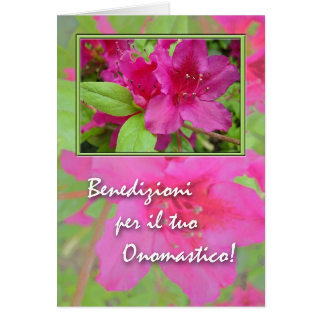 Onomastico, Día del Nombre en italiano, Azaleas (Frente)